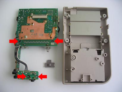 gameboy konsoli osien purkaminen