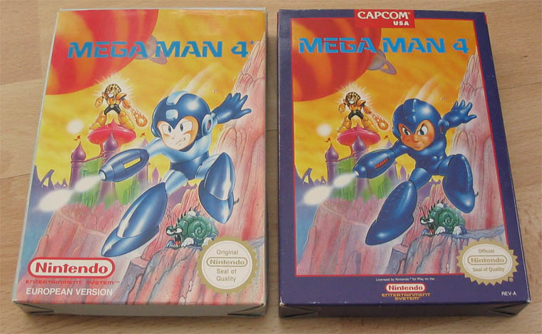 megaman 4 -kansikuva nintendo (nes) peli